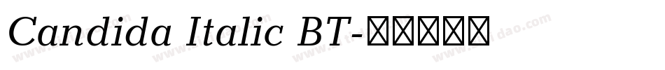 Candida Italic BT字体转换